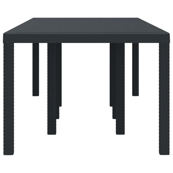 vidaXL Garden Dining Table Anthracite 98.43 x 39.37 x 28.74 in