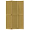 vidaXL Room Divider 3 Panels Brown Solid Wood Paulownia