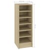 vidaXL Shoe Cabinet Sonoma oak Engineered wood 12.4 in x 13.8 in x 35.4 in