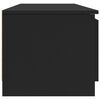 vidaXL TV Cabinet Black Engineered Wood Medium TV Cabinet Rectangular