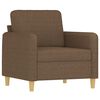 vidaXL Sofa Set Brown Fabric Medium Sofa Set Rectangular Modern