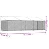 vidaXL Dog Cage Grey Galvanized Steel 19.7 x 6.6 x 6.6 ft Durable