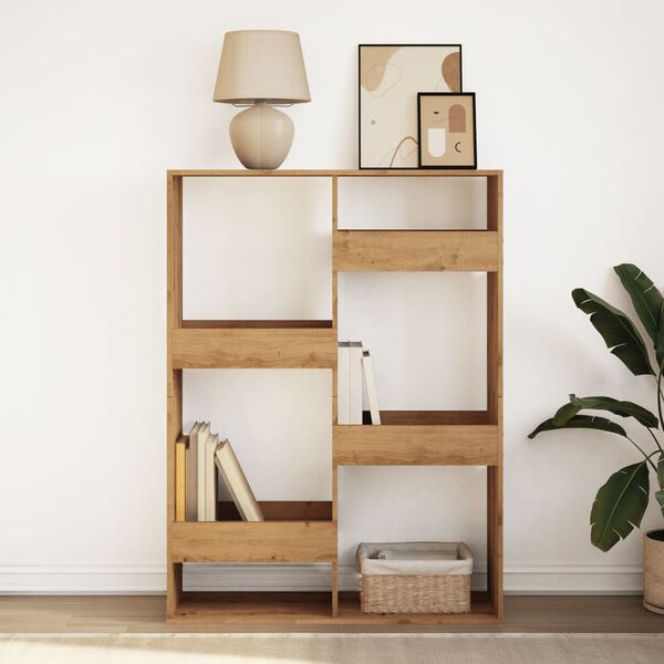 vidaXL Bookcase Artisan Oak Engineered Wood Large Artisan Oak Bookcase