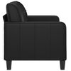 vidaXL 2-seater Sofa Black Faux leather, metal, textilene 2-seater