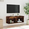 vidaXL TV Cabinet Smoked oak Engineered wood 31.5 in x 11.8 in x 11.8 in