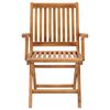 vidaXL Folding Patio Chairs with Cushions 6 pcs Solid Teak Wood