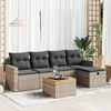 vidaXL Garden Sofa Set Grey PE Rattan Large Modular Garden Sofa Set
