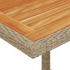 vidaXL Bistro Set Beige PE rattan, powder-coated steel, solid acacia wood
