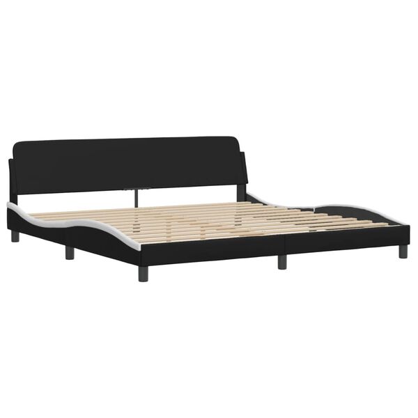 vidaXL Bed Black and White