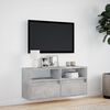 vidaXL TV Wall Cabinet Concrete grey Engineered wood Medium