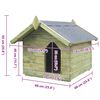 vidaXL Dog House Green Impregnated pinewood Medium Durable Dog House