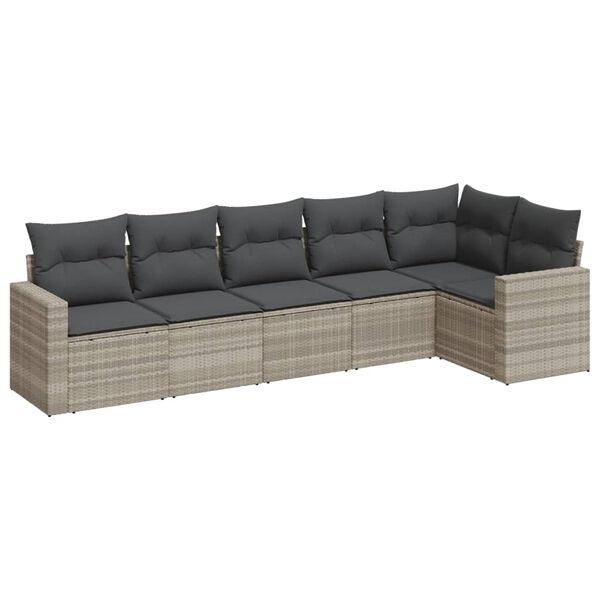 vidaXL Patio Sofa Set Light grey