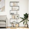vidaXL Room Divider Bookcase Grey Sonoma Engineered wood 6-tier