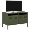 vidaXL TV Cabinet Olive Green Cold-rolled steel Small Levelers