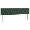 vidaXL Headboards 2 pcs Dark Green 39.4"x2.8"x30.7"/34.6" Velvet