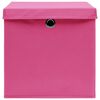 vidaXL Storage Box Set of 10 Pink Non-woven fabric 11.0x11.0x11.0 in