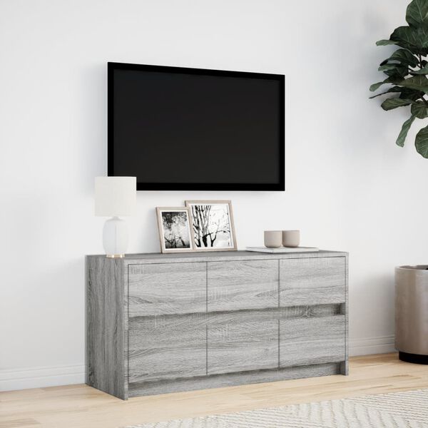 vidaXL TV Cabinet Grey Sonoma Engineered wood Medium TV Cabinet
