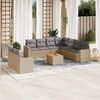 vidaXL Garden Sofa Set Mix beige