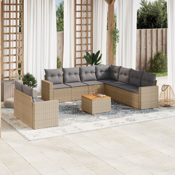 vidaXL Garden Sofa Set Mix beige