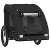 vidaXL Pet Bike Trailer Black Oxford Fabric, Iron, PVC Durable