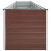 vidaXL Raised Bed Brown Galvanized steel 157.5 x 31.5 x 30.3 in Durable