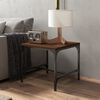 vidaXL Side Table Brown Oak Engineered wood, Steel 15.7x15.7 in