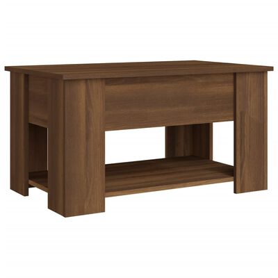 vidaXL Coffee Table Brown Oak 31.1"x19.3"x16.1" Engineered Wood