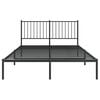vidaXL Bed Frame Black Powder-coated steel 55 x 79 in Bed Frame