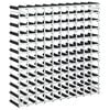 vidaXL Wine Rack for 120 Bottles Black Solid Pine Wood