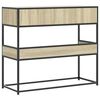 vidaXL Console Table Sonoma Oak Engineered Wood 35.4 x 13.8 x 31.5 in