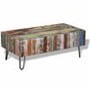 vidaXL Coffee Table Multicolor Solid reclaimed wood and iron Medium