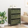 vidaXL Highboard Olive Green Cold-rolled steel Large Highboard