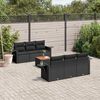 vidaXL Garden Sofa Set Black