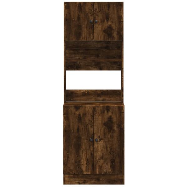 vidaXL Kitchen Cabinet Smoked oak Engineered wood 23.6 x 19.7 x 70.9 in