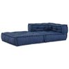 vidaXL Modular Corner Sofa Indigo 27.56 x 27.56 x 22.05 in Fabric