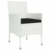 vidaXL Garden Dining Set White, Black