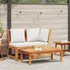 vidaXL Garden Lounge Set Cream and Acacia Wood