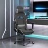 vidaXL Gaming Chair Black and Light Grey Polyester, Metal, Plywood, Plastic
