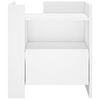 vidaXL Bedside Cabinet White Engineered Wood 17.7x19.7x19.7 in