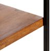 vidaXL Bookcase Brown, Black Solid Mango Wood, Powder-Coated Steel Large