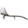 vidaXL Sun Lounger Set of 2 Black, Cream White