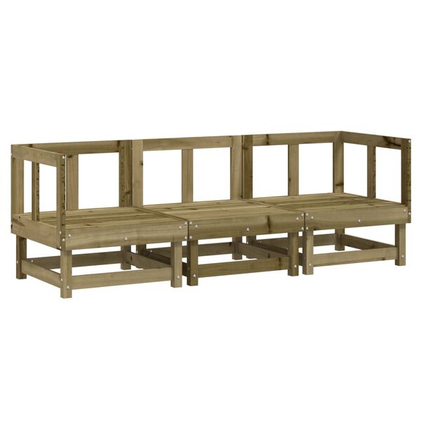 vidaXL Garden Lounge Set Natural Wood Impregnated Pine Wood Medium