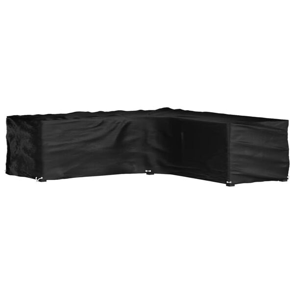 vidaXL Garden Furniture Cover Black Polyethylene Large