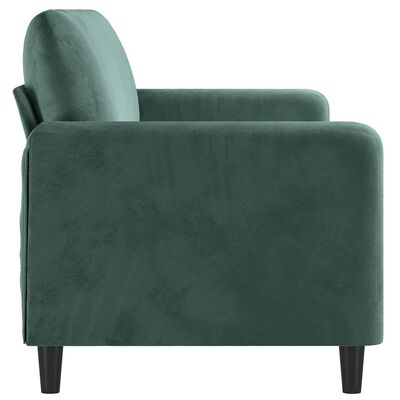 vidaXL 3-Seater Sofa Dark Green 70.9" Velvet
