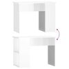 vidaXL Desk High gloss white Engineered wood 39.4 in x 21.7 in x 29.5 in