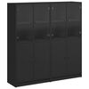 vidaXL Bookcase Black Engineered wood Large Bookcase Rectangular