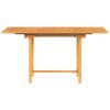 vidaXL Garden Table Natural Teak Solid Teak Wood Medium Extendable