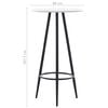 vidaXL Bar Table White MDF with PVC coating 23.6 x 42.3 in Durable