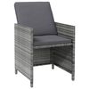 vidaXL Garden Chair and Stool Set of 4 Grey PE rattan Compact Durable
