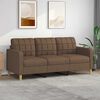 vidaXL 3-seater Sofa Brown Fabric (100% polyester), metal, textilene